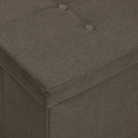 Thumbnail for Faltbare Sitzbank mit Stauraum Braun Leinenoptik