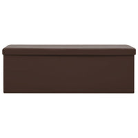 Thumbnail for Faltbare Sitzbank mit Stauraum Braun PVC