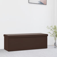 Thumbnail for Faltbare Sitzbank mit Stauraum Braun PVC