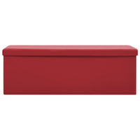 Thumbnail for Faltbare Sitzbank mit Stauraum Weinrot PVC