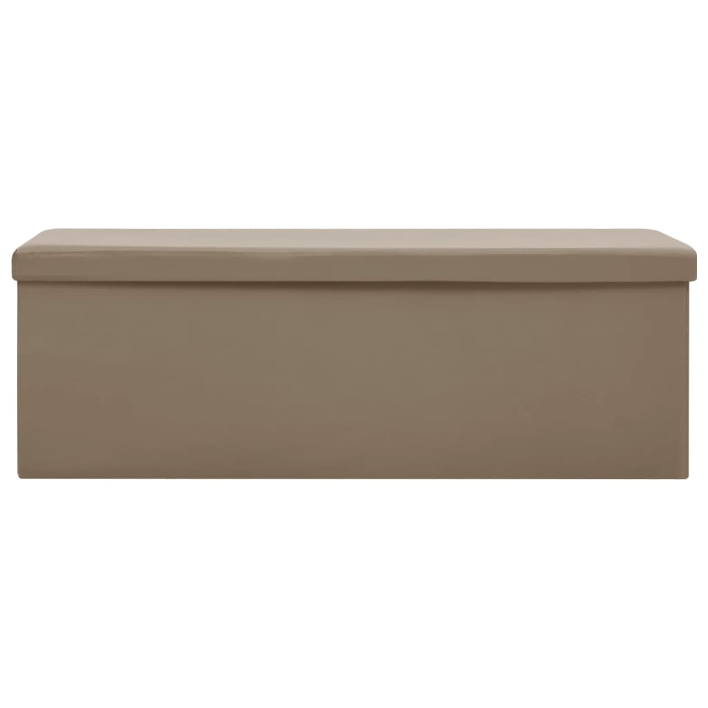 Faltbare Sitzbank mit Stauraum Cappuccino-Braun PVC