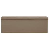 Thumbnail for Faltbare Sitzbank mit Stauraum Cappuccino-Braun PVC