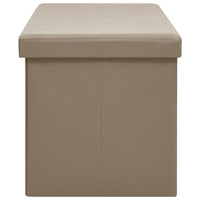 Thumbnail for Faltbare Sitzbank mit Stauraum Cappuccino-Braun PVC