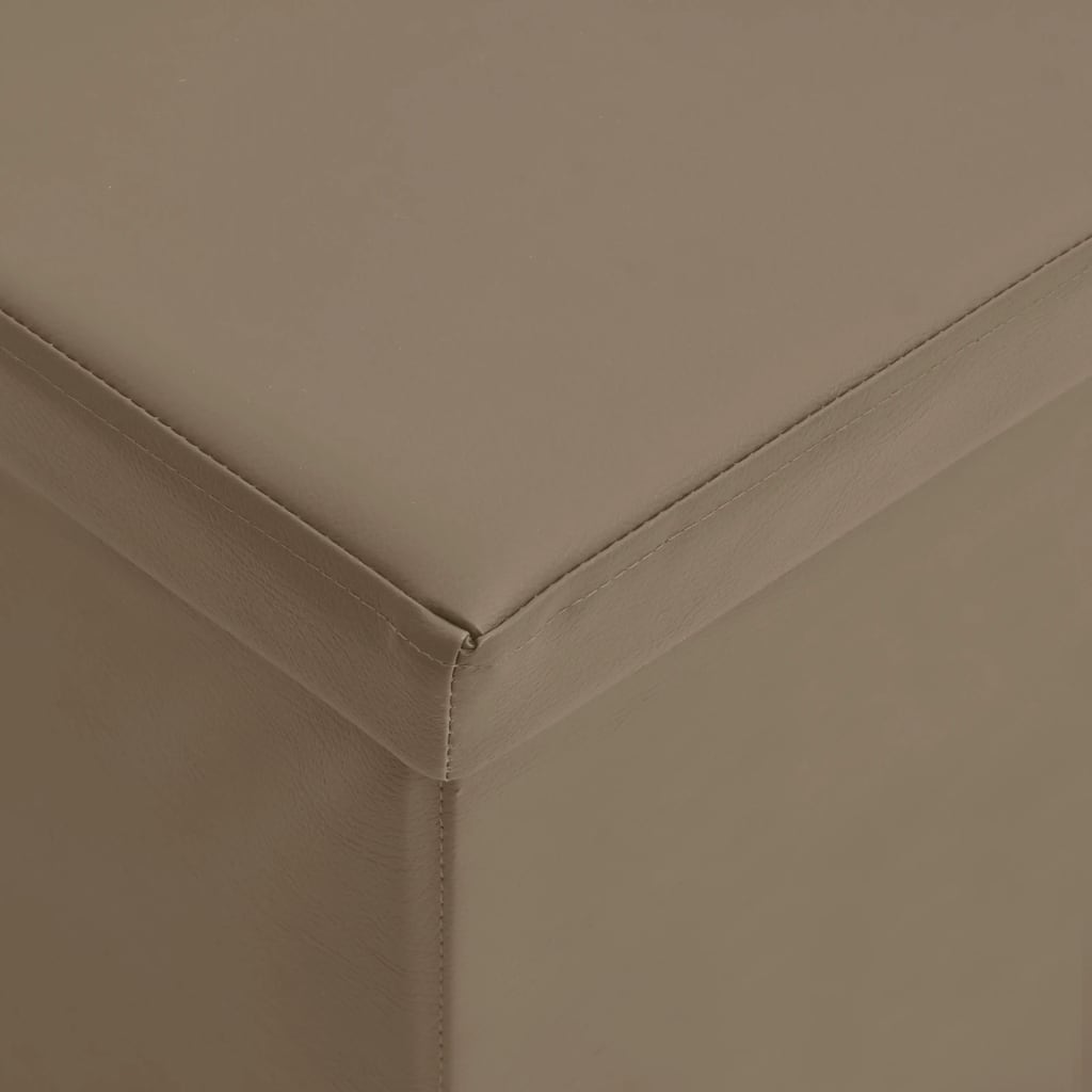 Faltbare Sitzbank mit Stauraum Cappuccino-Braun PVC