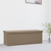Thumbnail for Faltbare Sitzbank mit Stauraum Cappuccino-Braun PVC