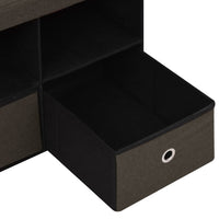 Thumbnail for Faltbank mit Stauraum Dunkelbraun 76x38x38 cm Leinenoptik