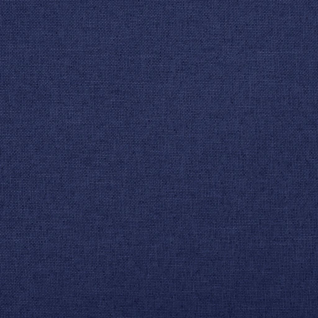 Faltbare Sitzbank mit Stauraum Blau 76x38x38 cm Leinenoptik