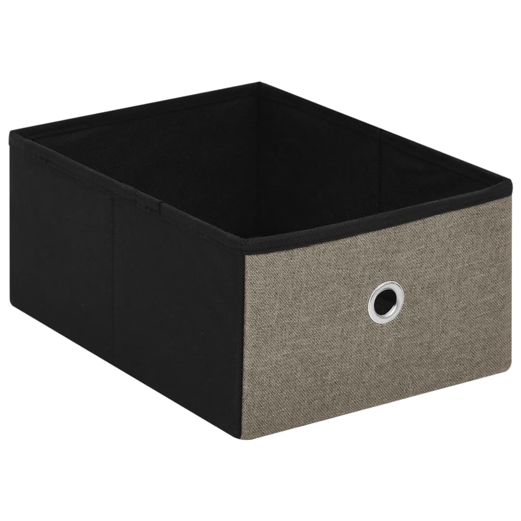 Faltbare Sitzbank mit Stauraum Taupe 76x38x38 cm Leinenoptik