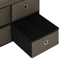 Thumbnail for Faltbare Sitzbank mit Stauraum Braun 76x38x38 cm Leinenoptik