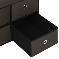 Thumbnail for Faltbank mit Stauraum Dunkelbraun 76x38x38 cm Leinenoptik