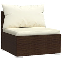 Thumbnail for 3-Sitzer-Sofa mit Kissen Braun Poly Rattan