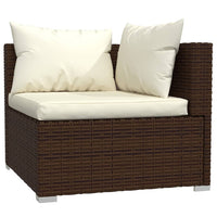 Thumbnail for 3-Sitzer-Sofa mit Kissen Braun Poly Rattan