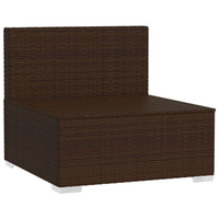 Thumbnail for 3-Sitzer-Sofa mit Kissen Braun Poly Rattan