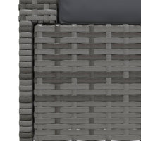 Thumbnail for 2-Sitzer-Sofa mit Kissen Grau Poly Rattan