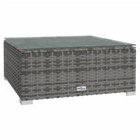 Thumbnail for 3-tlg. Garten-Lounge-Set mit Kissen Grau Poly Rattan