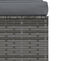 Thumbnail for 4-tlg. Garten-Lounge-Set mit Kissen Grau Poly Rattan