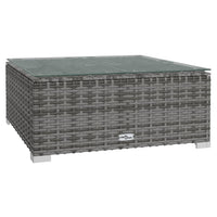 Thumbnail for 4-tlg. Garten-Lounge-Set mit Kissen Grau Poly Rattan