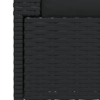 Thumbnail for 2-Sitzer-Sofa mit Kissen Schwarz Poly Rattan