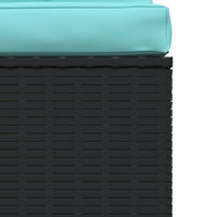 Thumbnail for 4-tlg. Garten-Lounge-Set mit Kissen Schwarz Poly Rattan