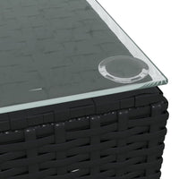Thumbnail for 4-tlg. Garten-Lounge-Set mit Kissen Schwarz Poly Rattan