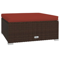 Thumbnail for 4-tlg. Garten-Lounge-Set mit Kissen Braun Poly Rattan