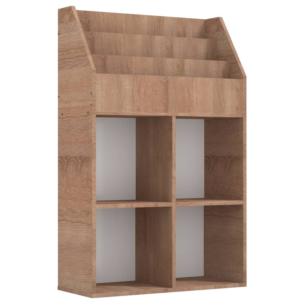 Kinder-Bücherregal Sonoma-Eiche 71x30x114 cm Spanplatte