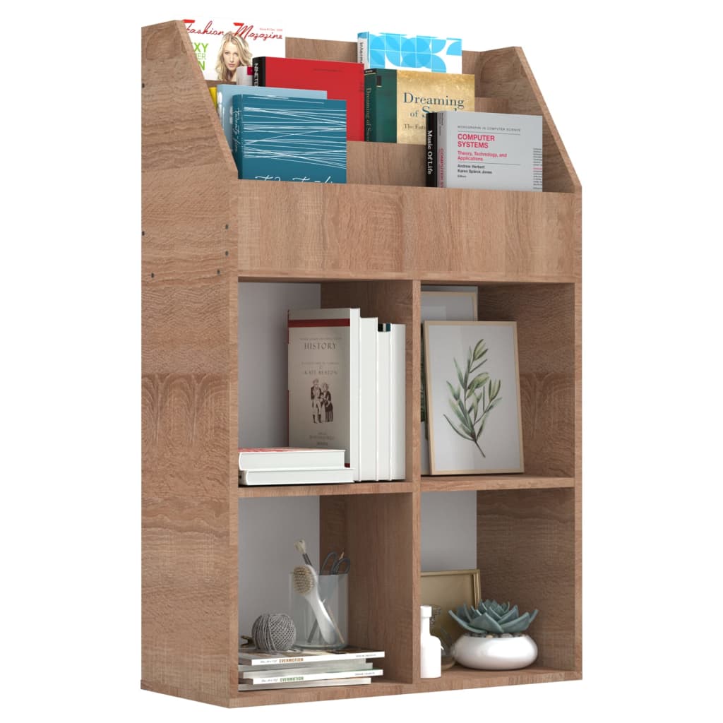 Kinder-Bücherregal Sonoma-Eiche 71x30x114 cm Spanplatte