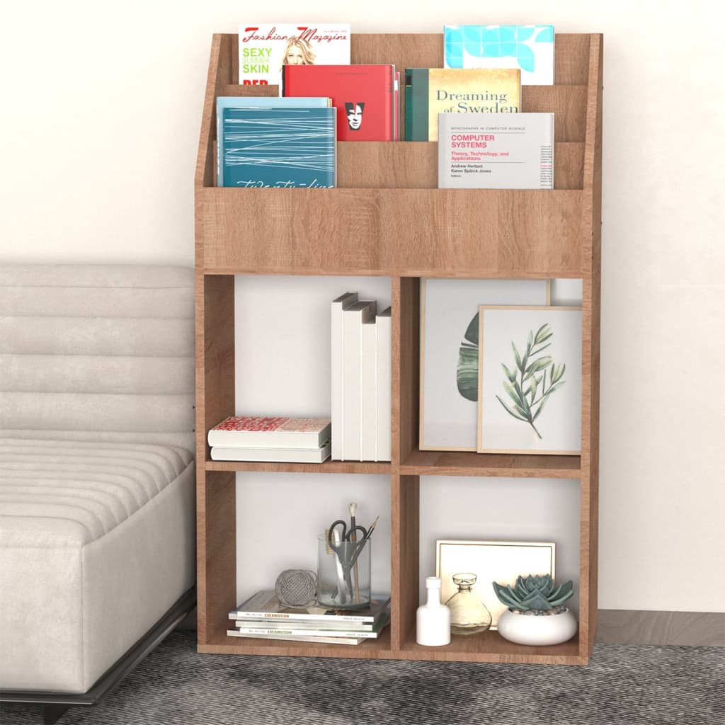 Kinder-Bücherregal Sonoma-Eiche 71x30x114 cm Spanplatte