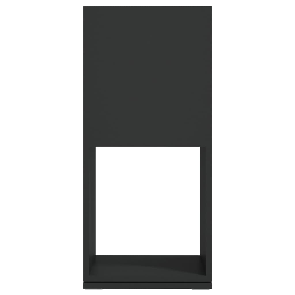 Drehregal Schwarz 34,5x34,5x75,5 cm Holzwerkstoff