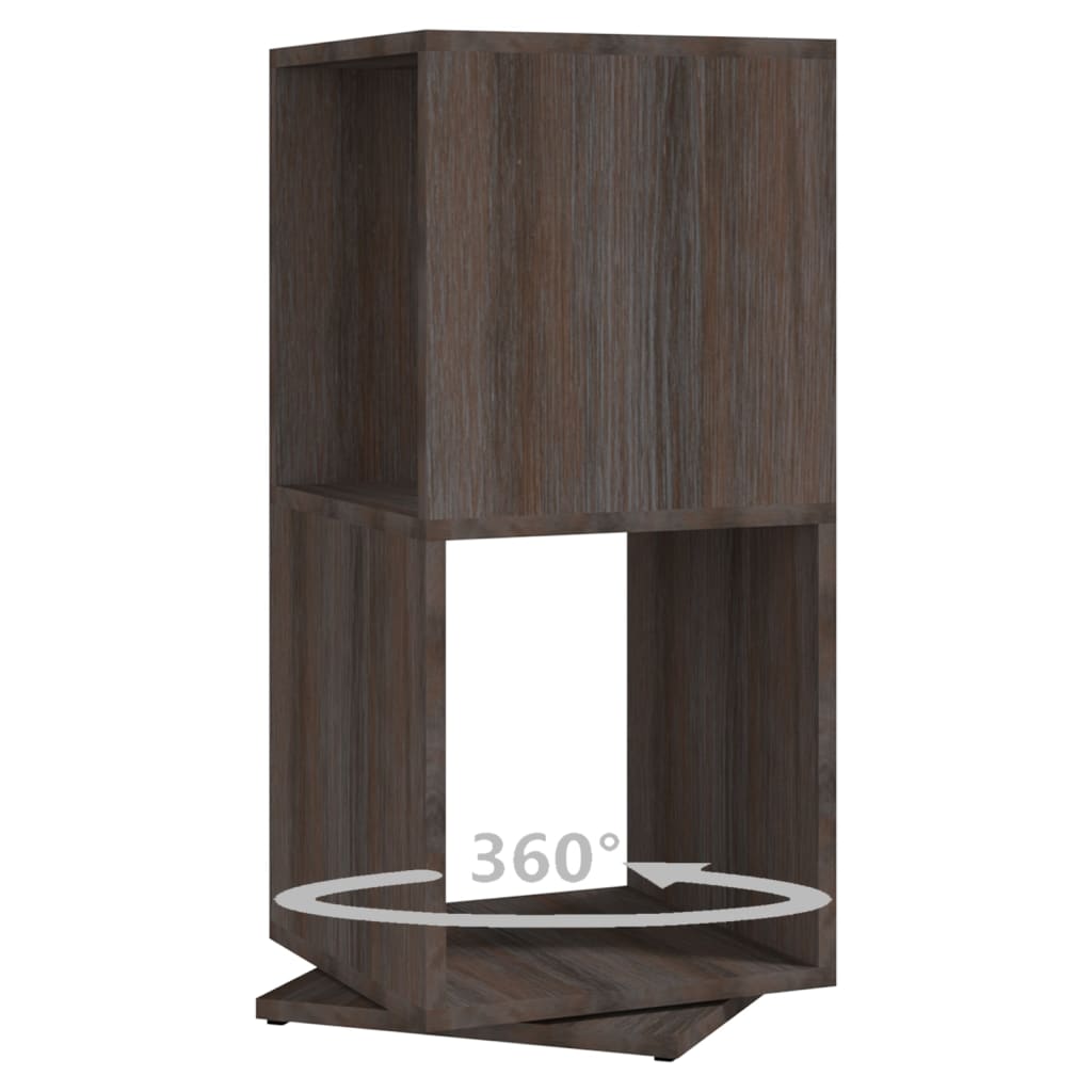 Drehregal Grau und Sonoma-Eiche 34,5x34,5x75,5 cm Holzwerkstoff
