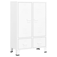 Thumbnail for Kleiderschrank Industrie-Stil Weiß 67x35x107 cm Stahl