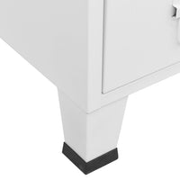 Thumbnail for Kleiderschrank Industrie-Stil Weiß 67x35x107 cm Stahl
