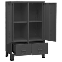 Thumbnail for Kleiderschrank Industrie-Stil Anthrazit 67x35x107 cm Stahl