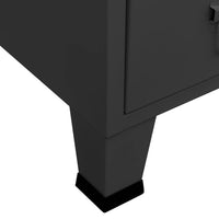 Thumbnail for Kleiderschrank Industrie-Stil Anthrazit 67x35x107 cm Stahl