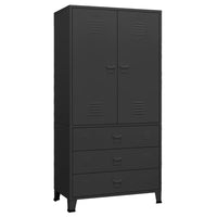 Thumbnail for Industrial Kleiderschrank Schwarz 90x50x180 cm Metall