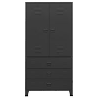 Thumbnail for Industrial Kleiderschrank Schwarz 90x50x180 cm Metall