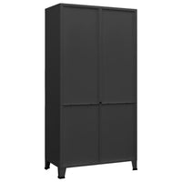 Thumbnail for Industrial Kleiderschrank Schwarz 90x50x180 cm Metall