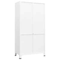 Thumbnail for Industrial Kleiderschrank Weiß 90x50x180 cm Metall