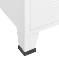 Thumbnail for Industrial Kleiderschrank Weiß 90x50x180 cm Metall