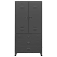 Thumbnail for Industrial Kleiderschrank Anthrazit 90x50x180 cm Metall