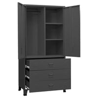 Thumbnail for Industrial Kleiderschrank Anthrazit 90x50x180 cm Metall