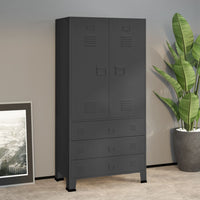 Thumbnail for Industrial Kleiderschrank Anthrazit 90x50x180 cm Metall