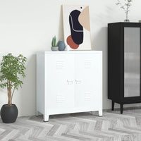 Thumbnail for Industrial Aktenschrank Weiß 90x40x100 cm Stahl