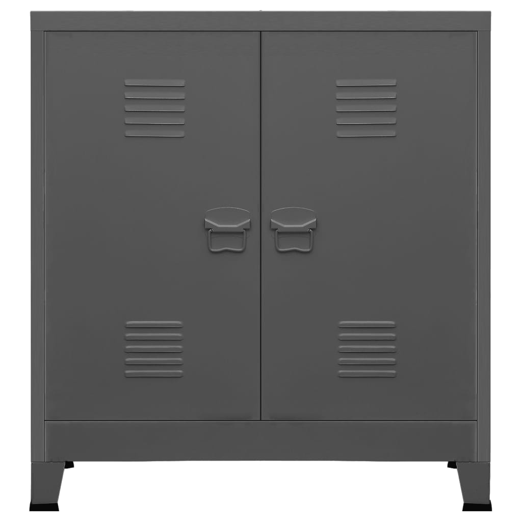 Industrial Aktenschrank Anthrazit 90x40x100 cm Stahl