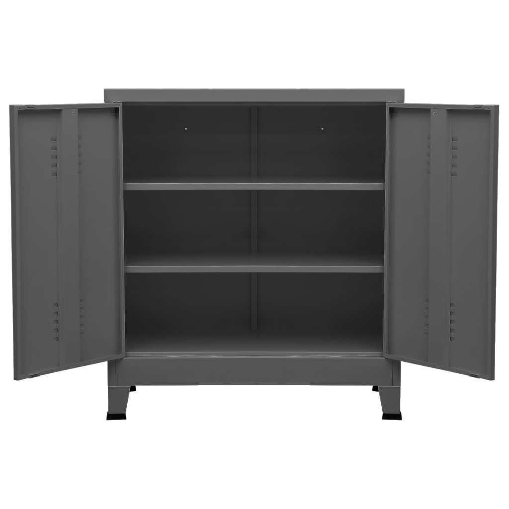 Industrial Aktenschrank Anthrazit 90x40x100 cm Stahl