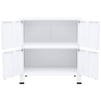 Thumbnail for Industrial Aktenschrank Weiß 75x40x80 cm Stahl