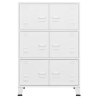 Thumbnail for Aktenschrank Industrie-Stil Weiß 75x40x115 cm Metall