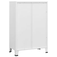 Thumbnail for Aktenschrank Industrie-Stil Weiß 75x40x115 cm Metall