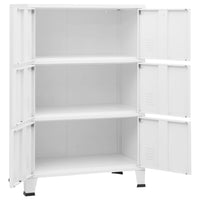 Thumbnail for Aktenschrank Industrie-Stil Weiß 75x40x115 cm Metall