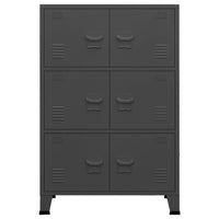 Thumbnail for Aktenschrank Industrie-Stil Anthrazit 75x40x115 cm Metall